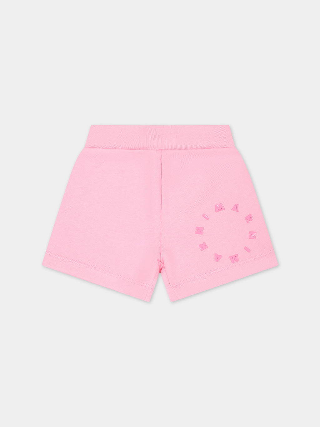 Shorts rosa per neonata con logo